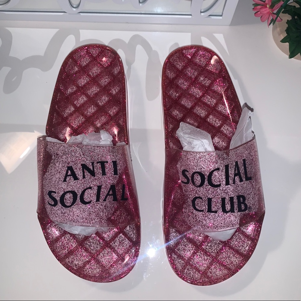 🎉HOST PICK! Anti Social Social Club Glitter Slide PRICE is FiRM - Picture 4 of 12